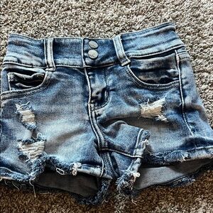 BKE Kids Distressed Blue Denim Shorts